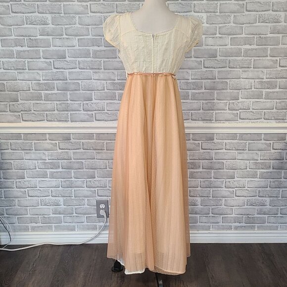 Vintage Style Regency Dress Med Costume Cottage Coquette Jane Austen Empire - Picture 4 of 9